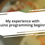 My experience with Arduino programming beginners